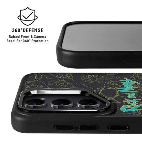 Adult Swim Rick and Morty Portal Travel Galaxy S25 Kickstand Case